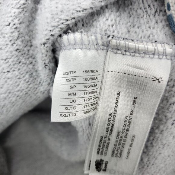 Roots Canada Hoodie Sweatshirt Mens XS Gray Beaver Velvet Logo Pullover Pockets - Picture 9 of 12